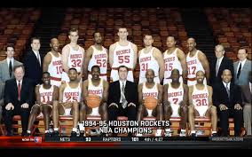 J, kareem abdul jabar, moses malone, magic johnson. Champions The Houston Rockets Dynasty 20 Years Later Trophy Lives