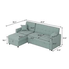 sleeper sectional storage sofa bed