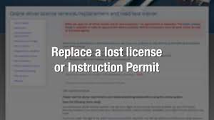 lost license or instruction permit
