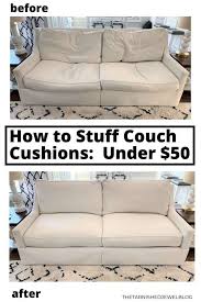 how to stuff saggy couch cushions