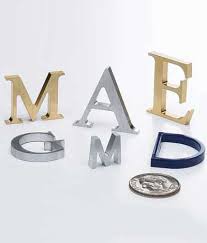 Small Metal Letters Aluminum Brass