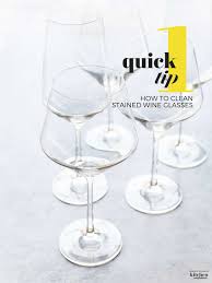 how to clean stained wine glasses one
