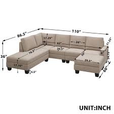 u shape polyester sectional sofa