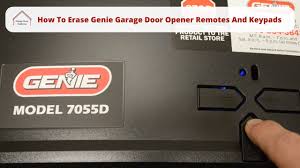 erase genie garage door opener remotes