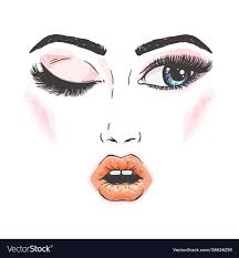 makeup sketch vector image