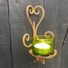 ornate metal wall mounted corner candle