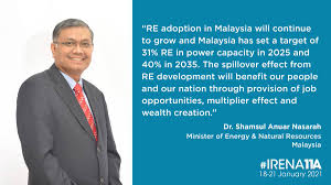 Tradeshow renewable energy power & energy. Irena On Twitter Malaysia Has Set A Target Of 31 Renewableenergy In Power Capacity In 2025 And 40 In 2035 Says Drshamsulanuar Minister Ketsamalaysia Underscoring The Benefits Of Increasing The Percentage
