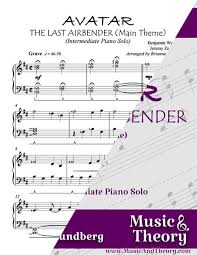 avatar the last airbender piano sheet