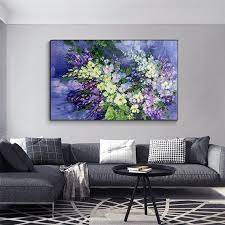 Canvas Abstract Purple Orchid Flower