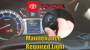 How to Reset Maintenance Light Toyota 4Runner - YouTube