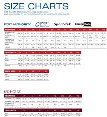 Port Authority Size Chart True To Size Apparel