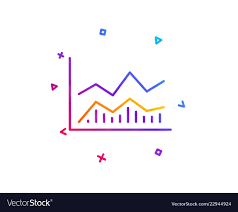 Line Chart Icon Financial Graph Sign