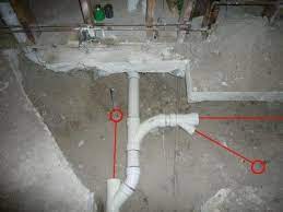 to move plumbing under a concrete slab