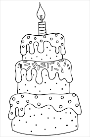Tranh tô màu bánh sinh nhật đơn giản đẹp nhất cho bé yêu
