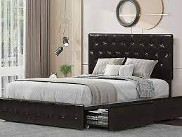 queen size bed frame with 4 storage