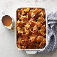 Old-Fashioned Bread Pudding with Vanilla Sauce Recipe | Land O'Lakes gambar png
