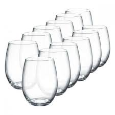 Stemless Wine Glasses Set Home Bar