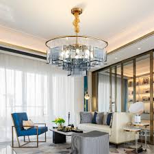 Luxury Chandelier Lighting For Living Room Bedroom Modern Dining Room Led Blue Glass Hang Lamps Round Gold Light Fixtures Contemporary Chandelier Antler Chandeliers From Cuyer 348 96 Dhgate Com