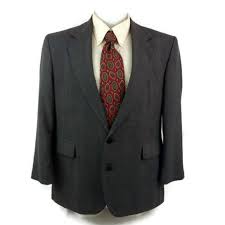 Haggar Imperial Blazer Gray Suit Jacket 42 Short