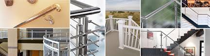 The most common rod railing material is metal. á'• á' Steel Stair Handrails Domestic Stair Railing
