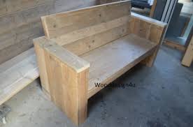 scaffolding wooden garden bench
