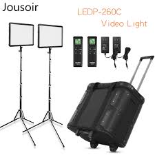Us 378 1 5 Off Godox 2x Ledp 260c 300 5600k Led Video Light Continuous Lighting With 2x Light Stand Roller Carry Bag Video Studio Lights Kit In