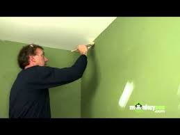 painting walls edging with a brush