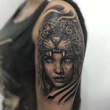 1,900 Likes, 34 Comments - O K A M I T A T T O O (@okamitattoo) on  Instagram: “Primer trabajo en mi colaboración con @… | Headdress tattoo,  Tattoos, Leopard tattoos