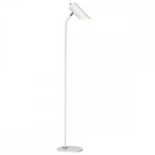 Floor lamps are a great lighting design solution if you are looking for some unique furniture ideas. Modern White Floor Lamp With Aged Brass Detailing Good Reading Light