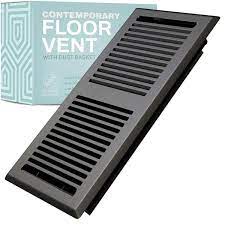 home intuition contemporary 2x10 inch decorative floor register vent with mesh cover trap dark grey