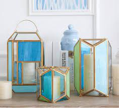 stained glass geometric lanterns