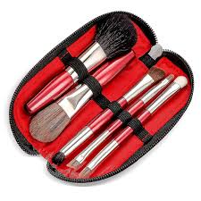 portable mini makeup brush set with