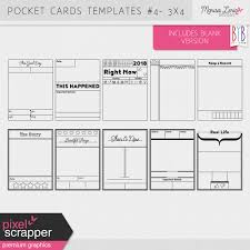 Pocket Card Templates Kit 4 3x4 By Marisa Lerin Graphics