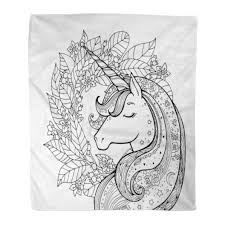 Diamonds kawacy 9,871 191 icee's glass horse shading tutorial. Hatiart Throw Blanket 58x80 Inches Unicorn Magical Black And White Coloring Book Pages For Adults And Kids Funny Character Warm Flannel Soft Blanket For Couch Sofa Bed Walmart Canada