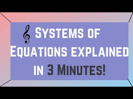 Systems Of Equations You