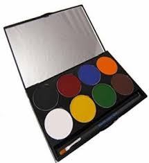 mehron face paint palette with 8 colors