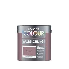 Home Of Colour Dusky Plum Matt Emulsion Paint 2 5l