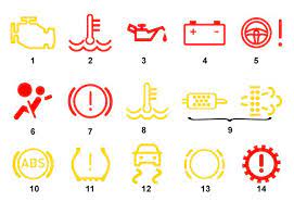 car warning lights symbols and