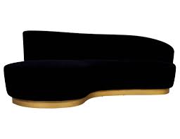 custom modern black velvet sofa with