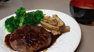 It's hard not to imagine tv dinners when you think of salisbury steak. Hamburger Steak Set From Erased Penguin Snacks
