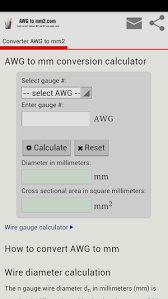 Conversion Awg To Mm2 30 Apk Download Android Education Apps