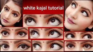 white kajal tutorial