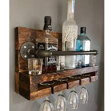 Engraved Wine Rack From Reclaimed Wood