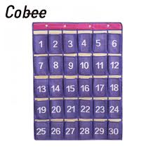 Us 9 64 Calculator Holders Chart Classroom Pocket Chart Classroom Phones Organizer 30 Pockets Supplies Durable Mobile Phone Numbered In Stationery