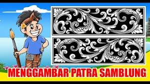 Ornament or carving patterned from cucumber seeds. Menggambar Patra Samblung Youtube