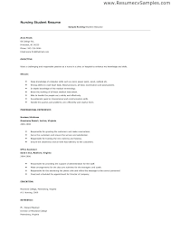 Sample Resume For Graduate Nursing School Application Nurse Cover