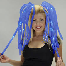 Amazon Com Blue Light Up Noodle Headband With Blue Ribbons