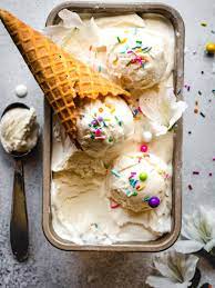 homemade ice cream with condensed milk