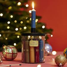 personalised family advent candle set
