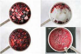 mixed berry jam from frozen berries